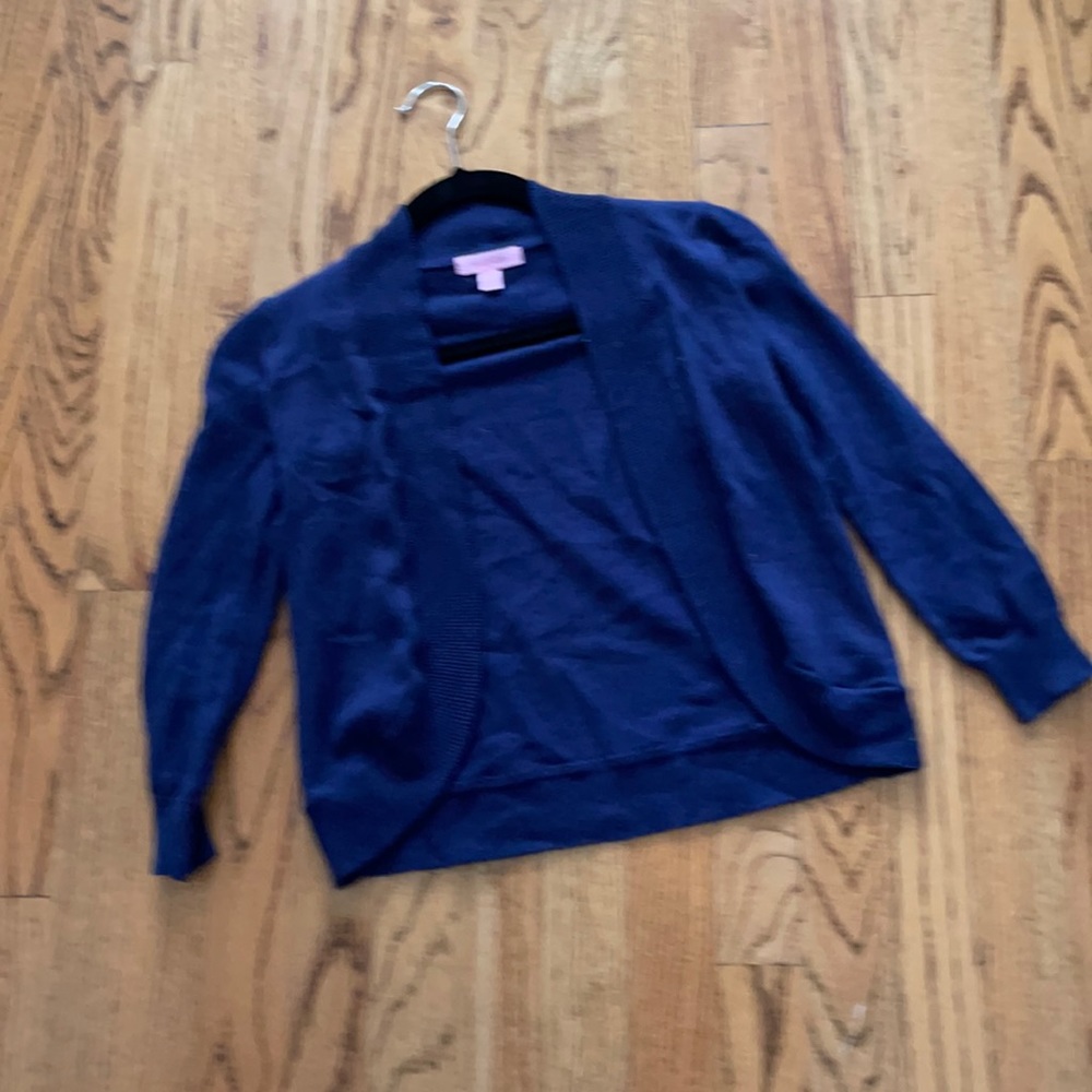 Lilly Pulitzer girls Navy sweater size M 6-7 EUC